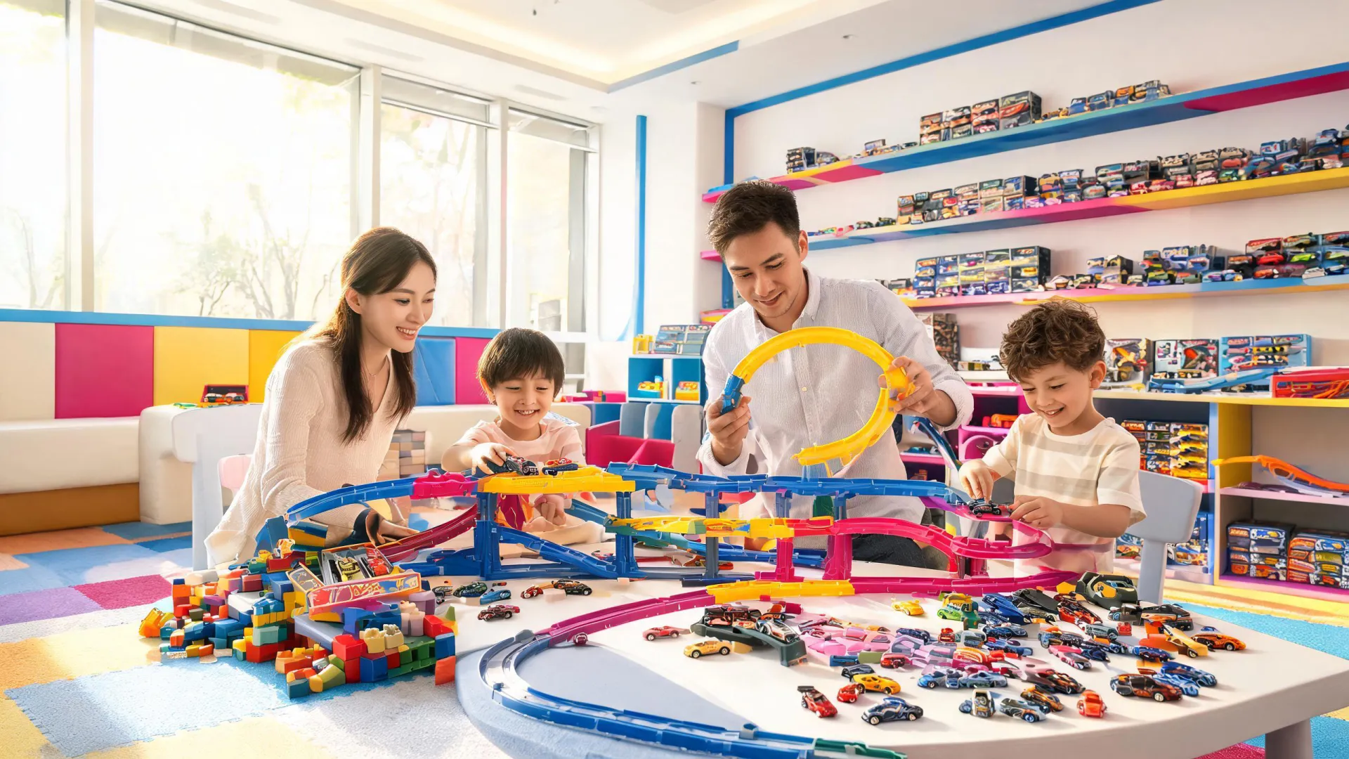 Hot Wheels family STEM racing play